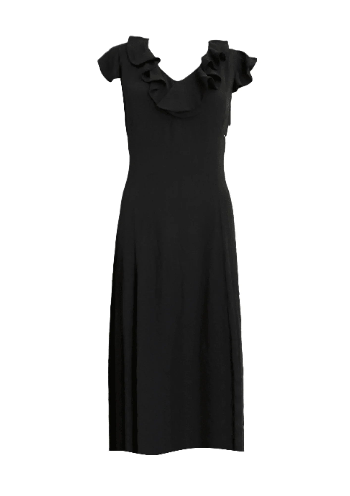 Langes schwarzes Kleid