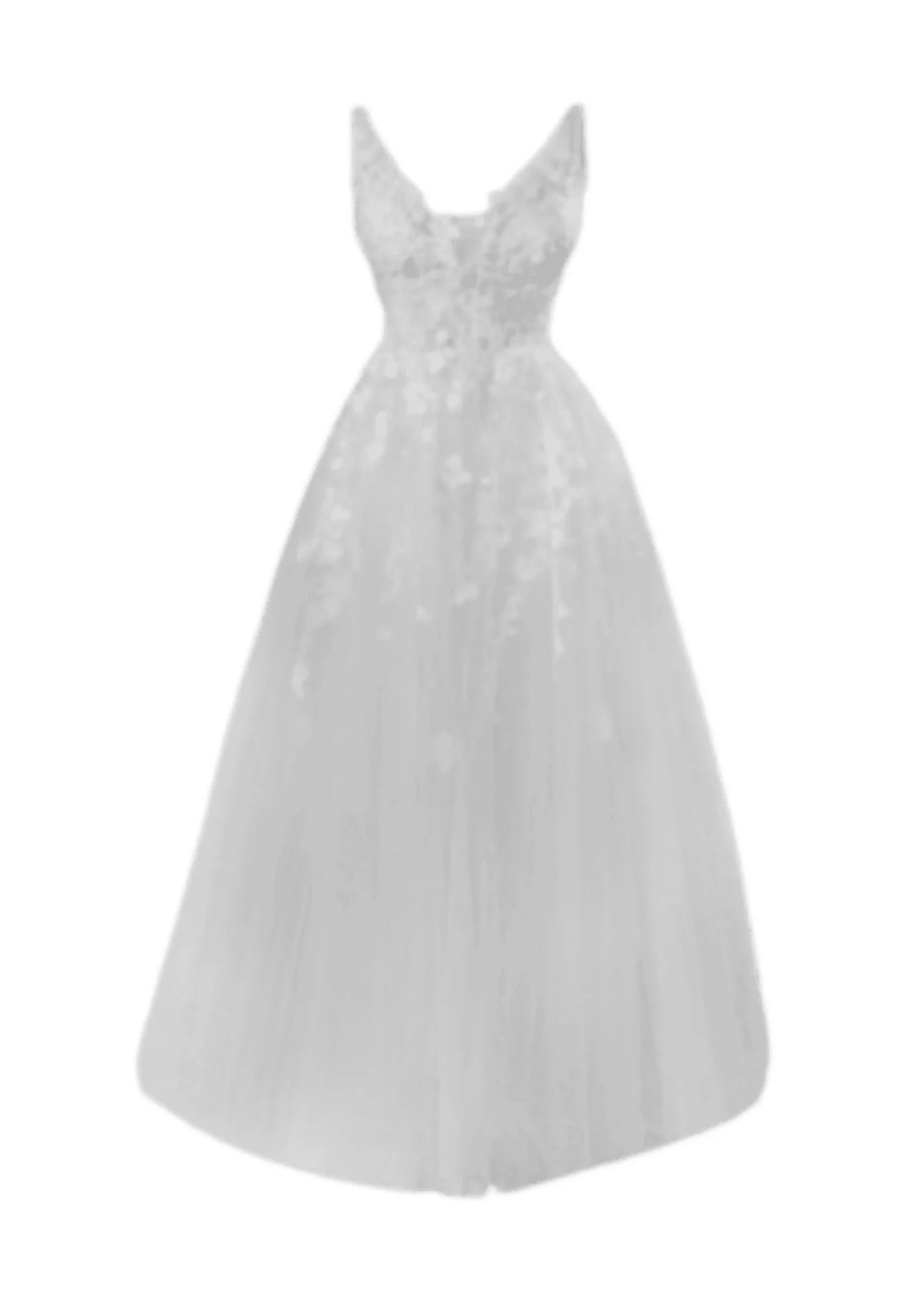 Weiß gestickte Hochzeitskleid