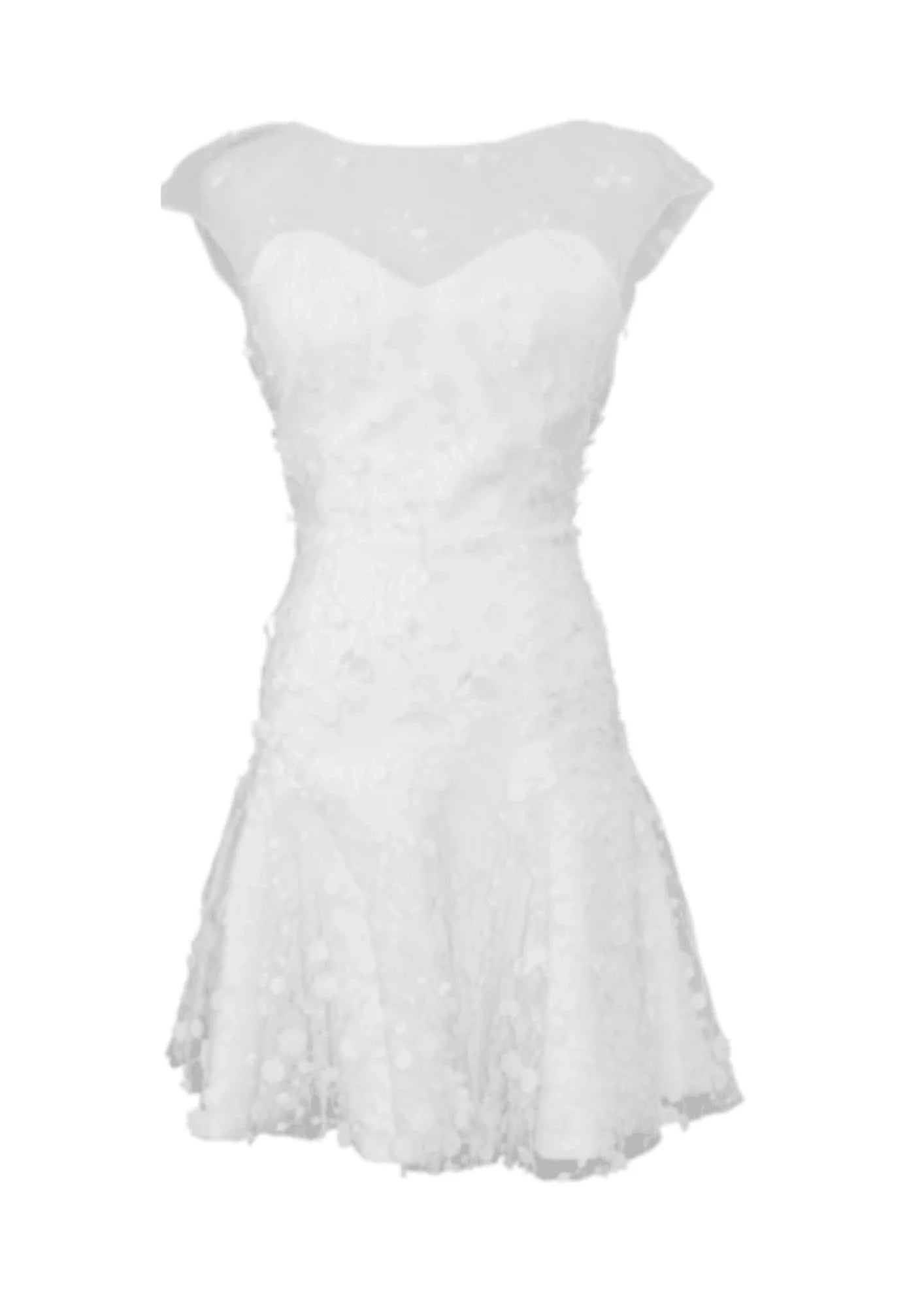 Weißes kurzes Hochzeitskleid
