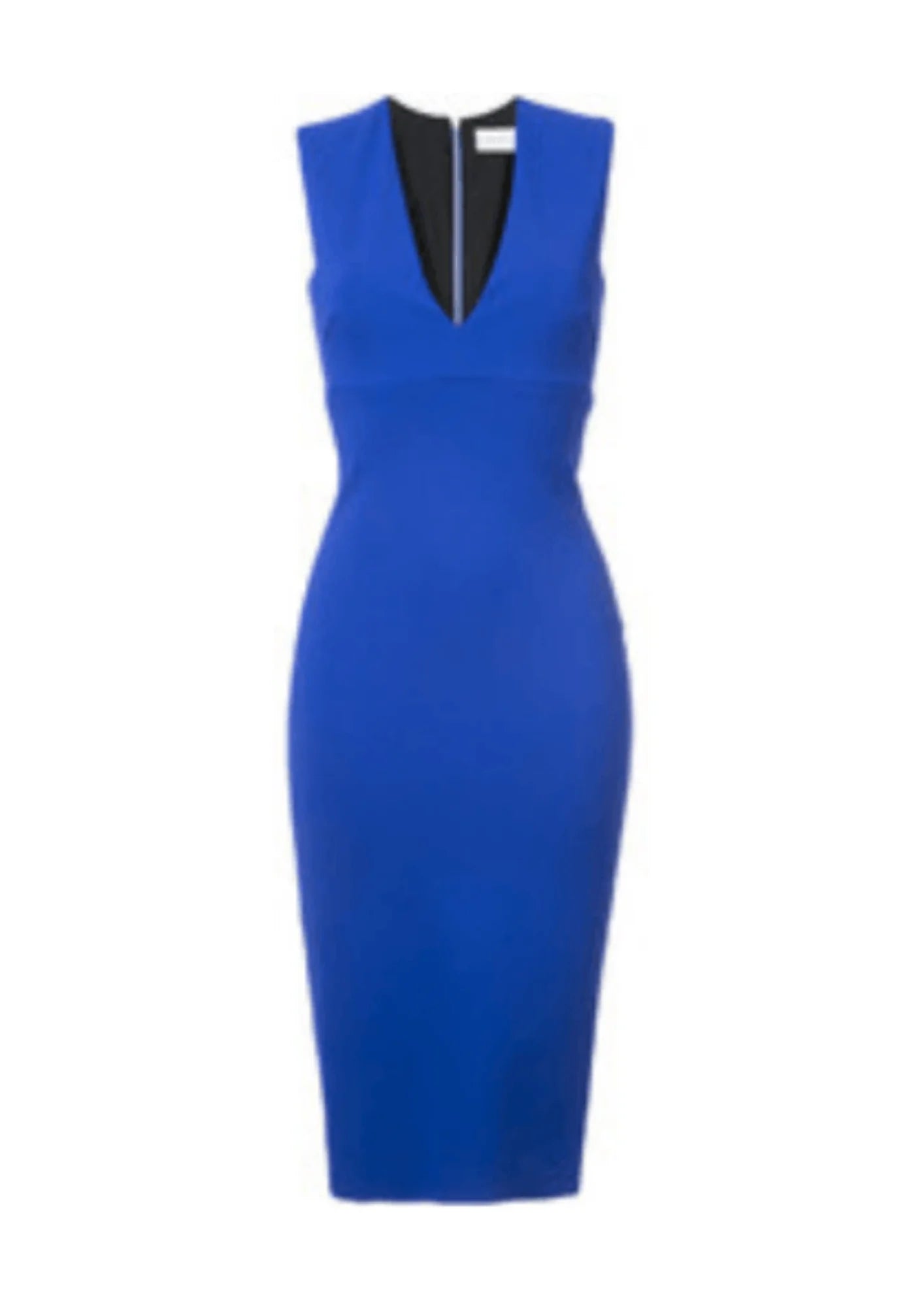 Blaues Midi -Kleid