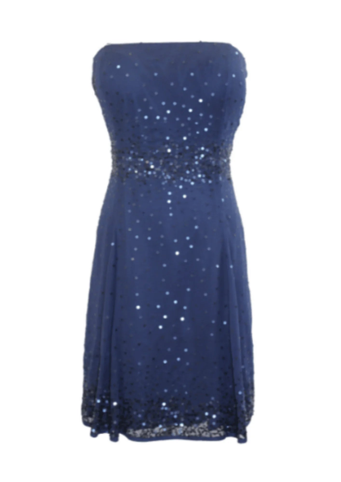 Blue Pailletten -Mini -Kleid