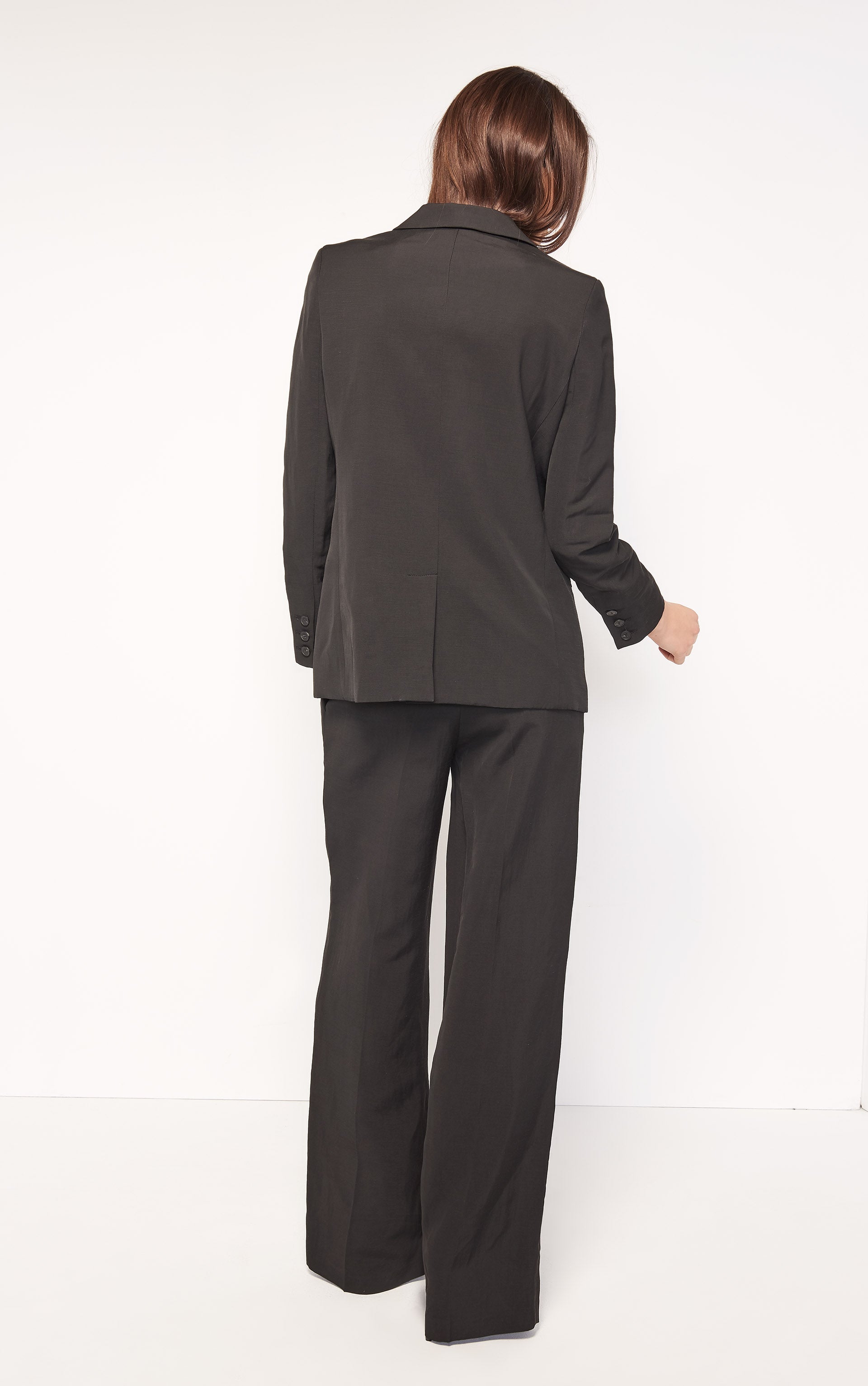 BLACK STRAIGHT AND WIDE CUT TROUSERS