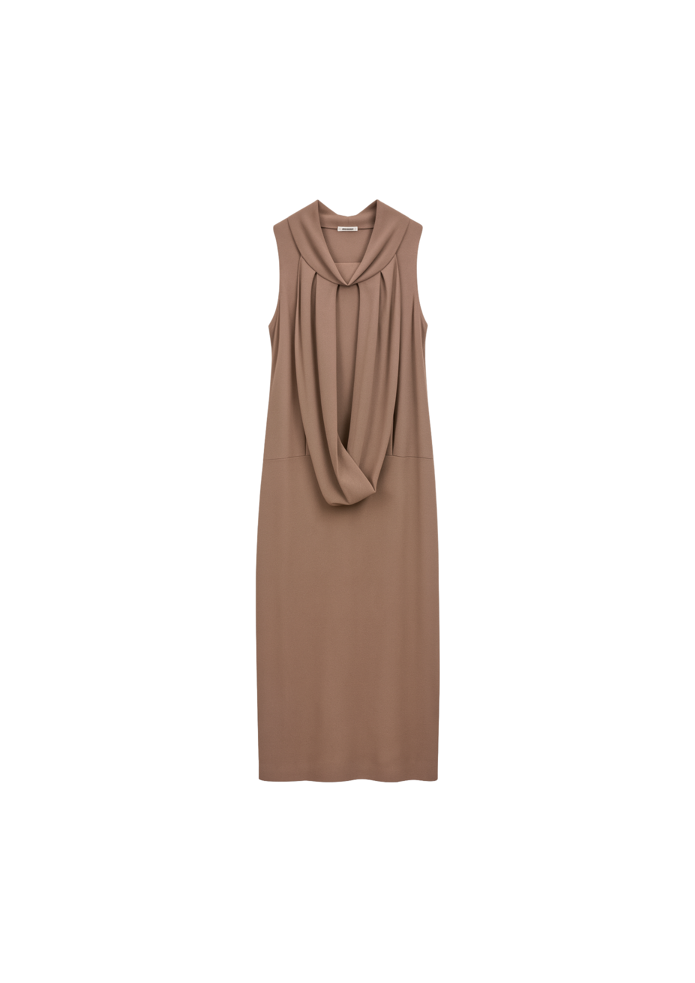 BROWN DRESS W/MAXI COLLAR codressing BROWN DRESS W/MAXI COLLAR codressing