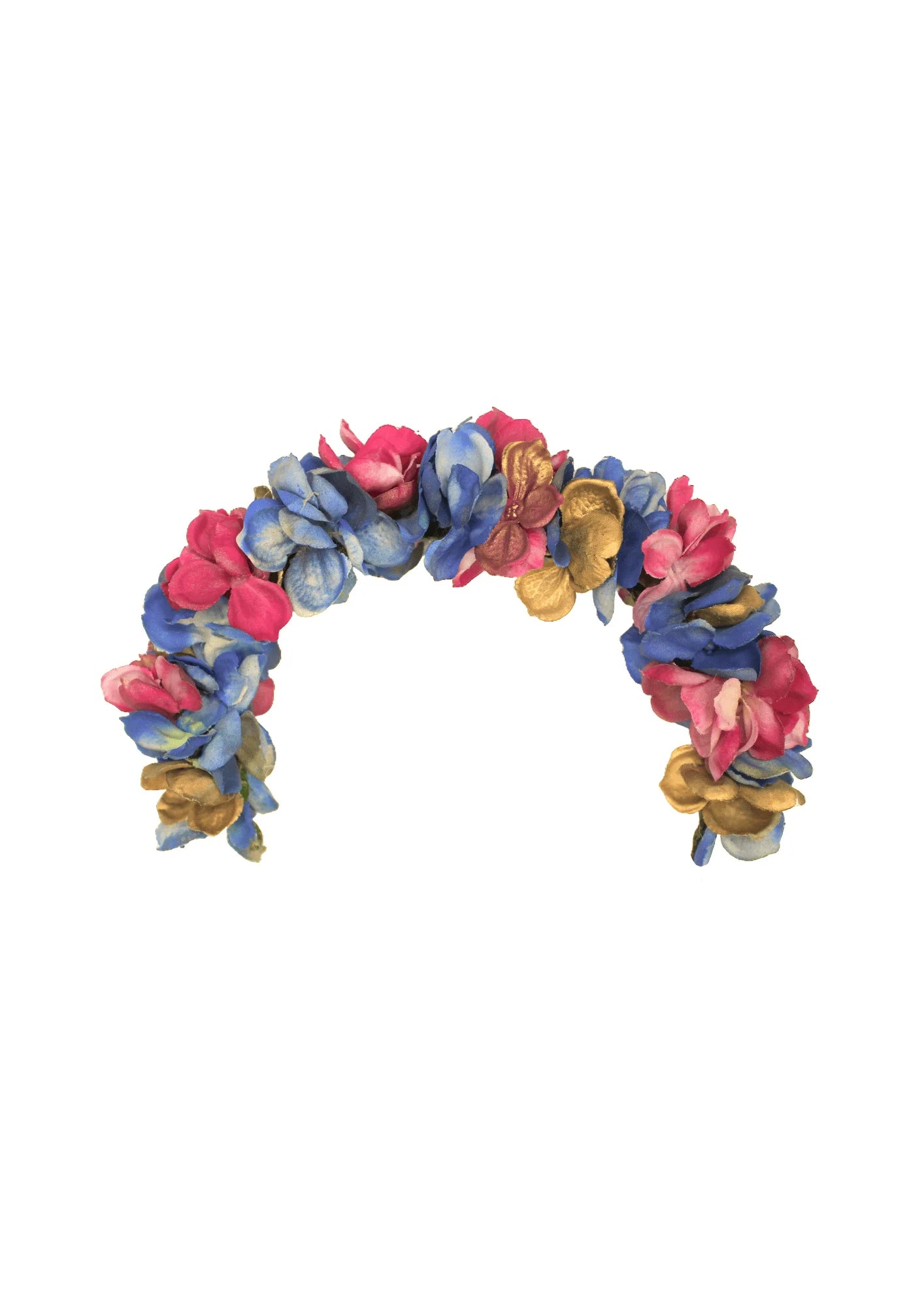 MULTICOLORED TIARA WITH FLOWERS