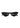 Schwarze schlanke Cateye -Sonnenbrille