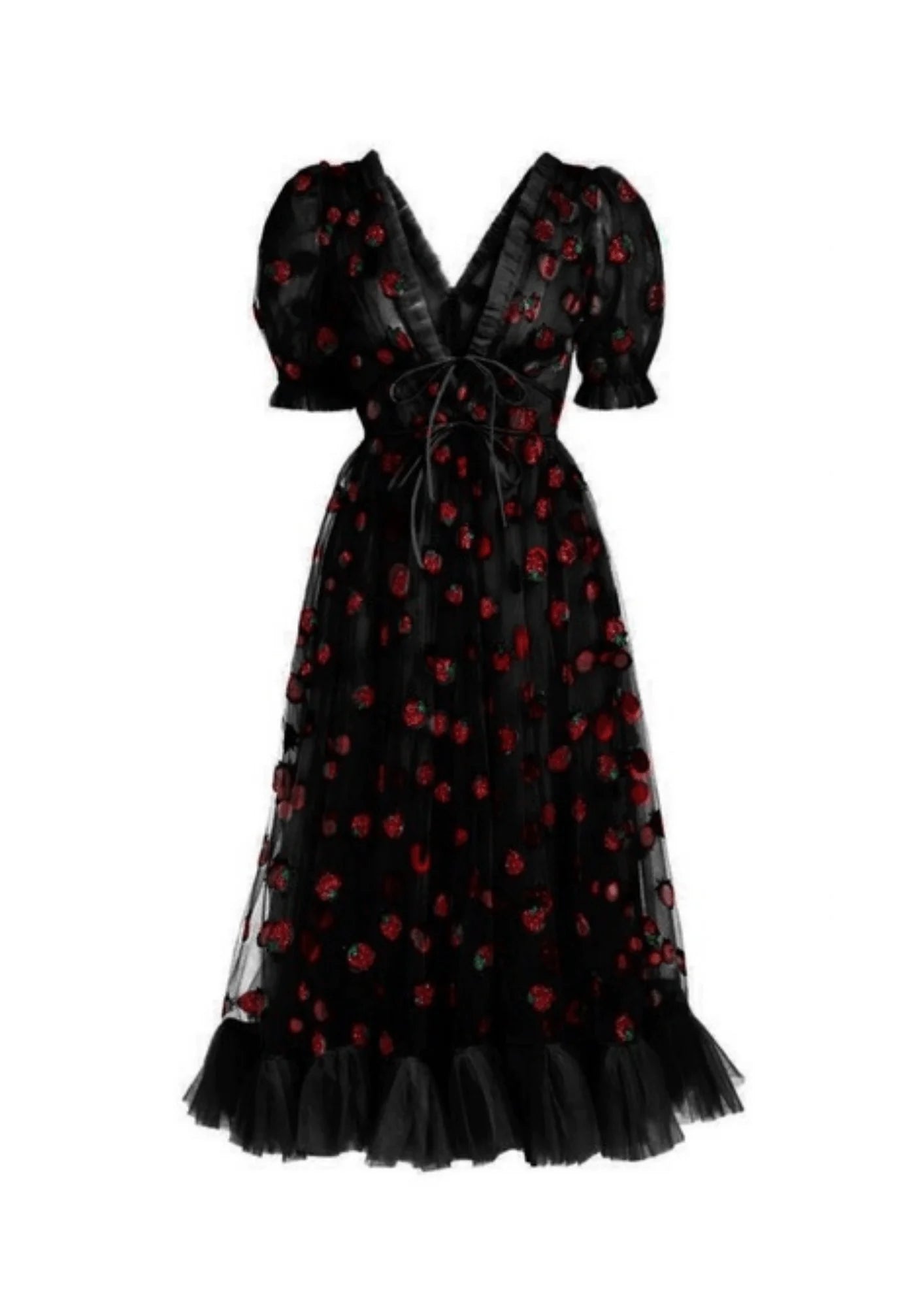 Strawberry dress black deals