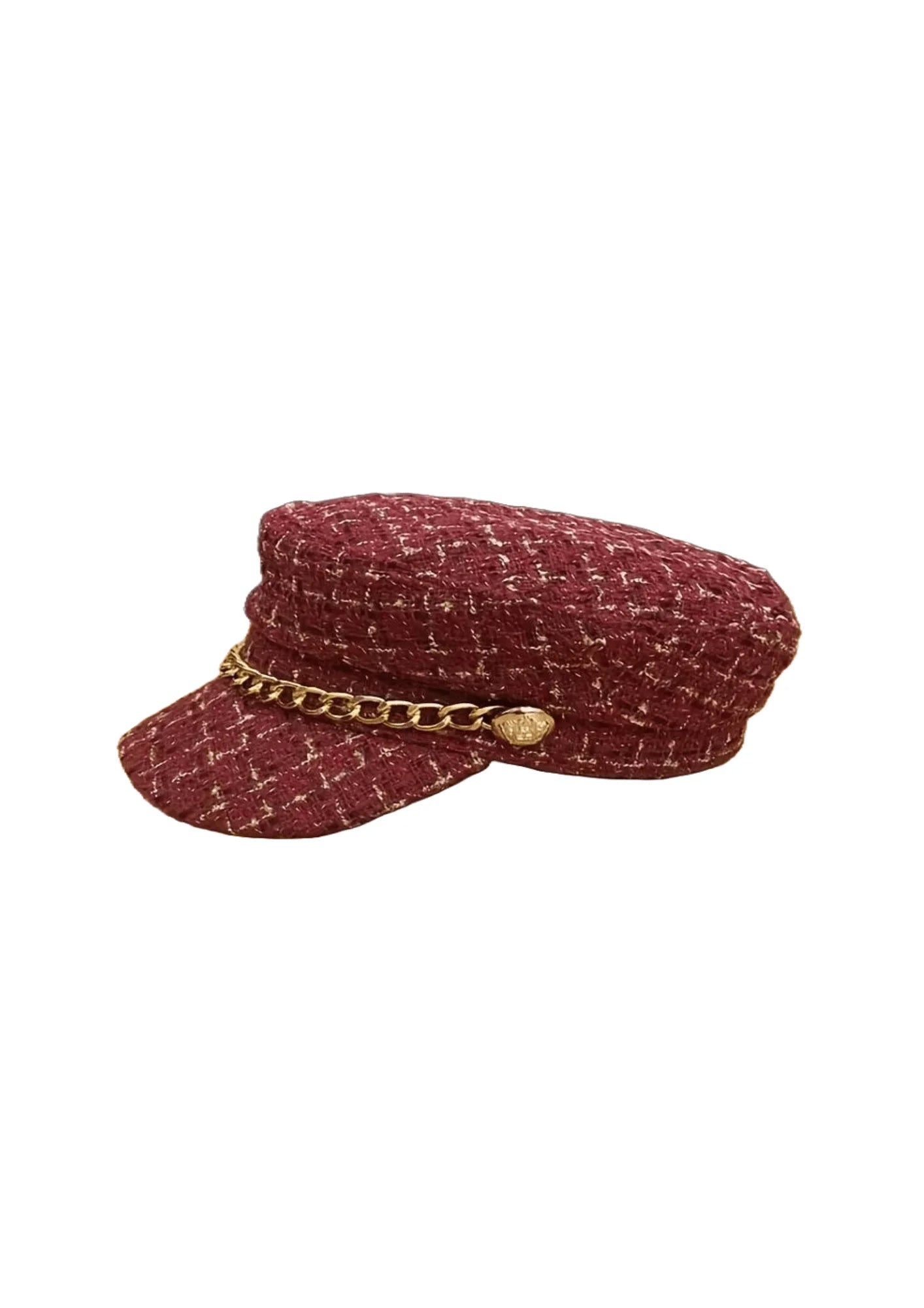 RED FISHERMAN CAP WITH CHAIN