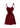 Roter Samt Mini -Kleid