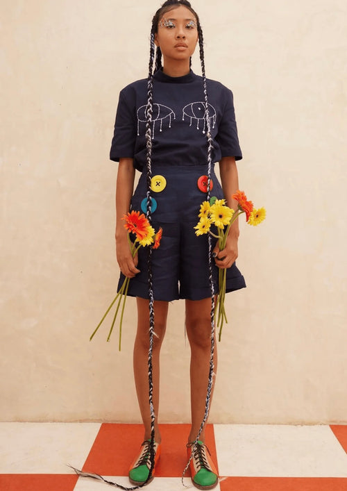 MARINEBLAU HUGGER BIRD SHORTS