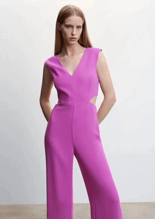 PINK HOLY CUT-OUT JUMPSUIT
