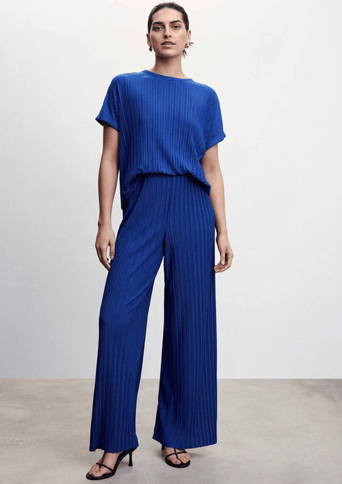 BLUE PLEATED TROUSERS