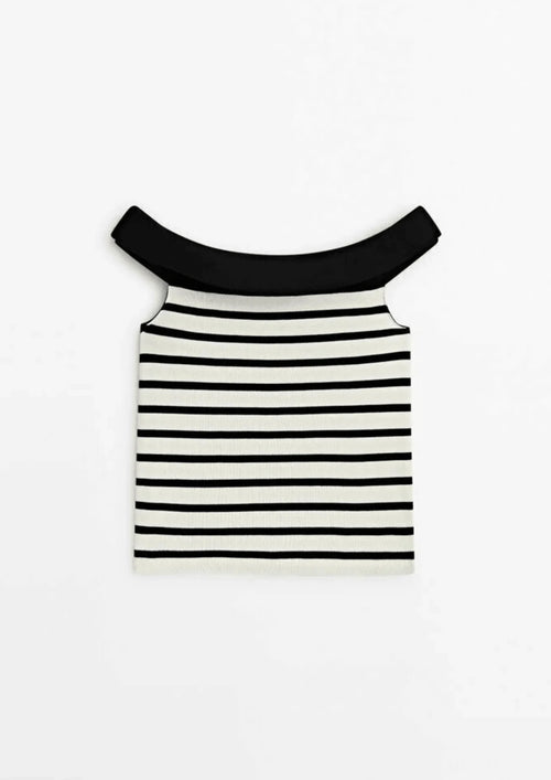 BLACK & WHITE STRIPED TOP