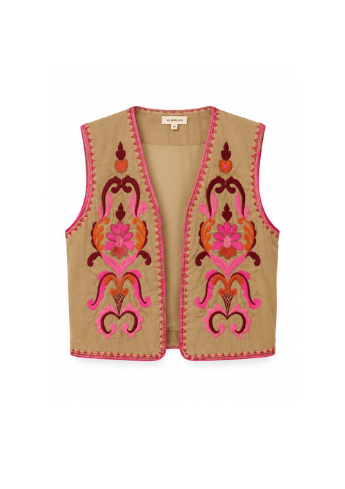 MULTICOLORED FLORAL VEST