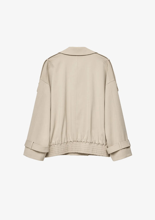 BEIGE BOMBER-TRENCHCOAT