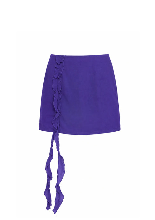 PURPLE FITTED MINI SKIRT