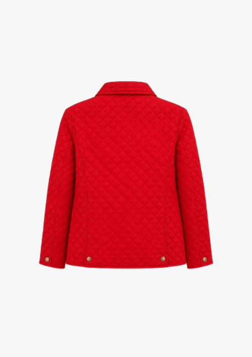 RED QUILTED JACKET