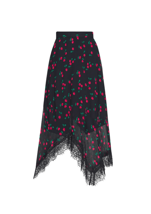 BLACK NAIVE CHERRY MIDI SKIRT