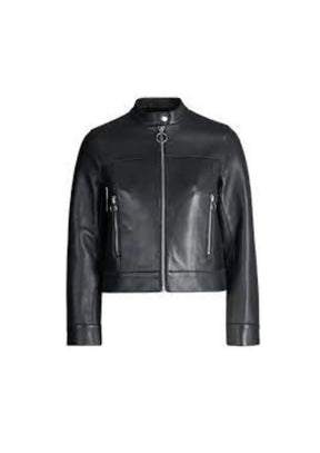 VESTE EN CUIR NOIR