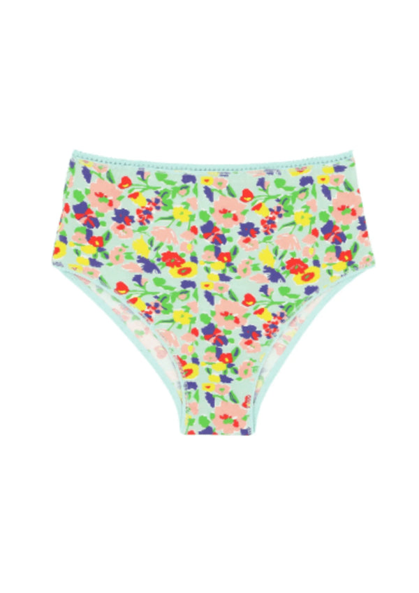 Fleurs arc-en-ciel haute culotte de taille