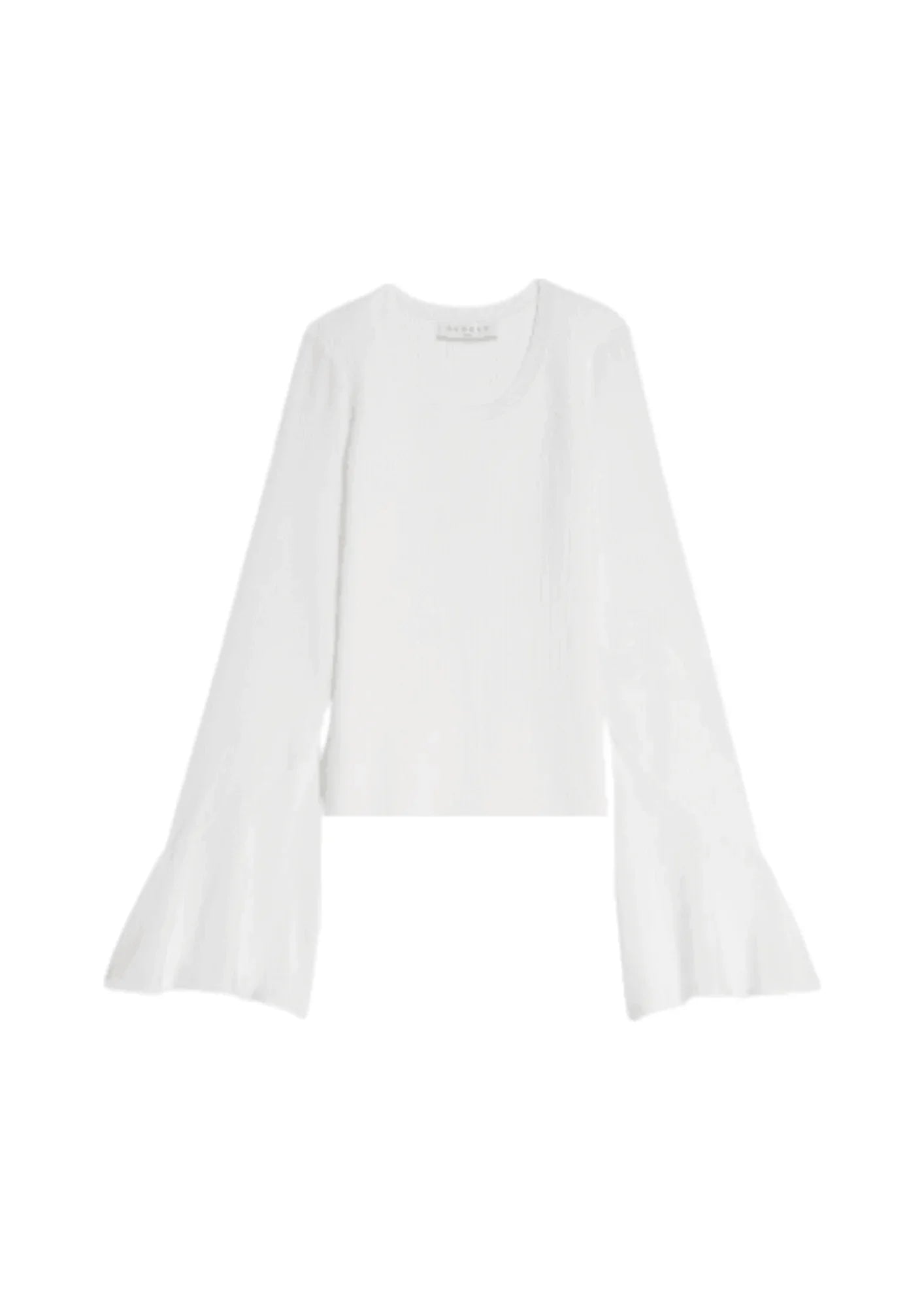 WHITE DUAL-MATERIAL KNITWEAR