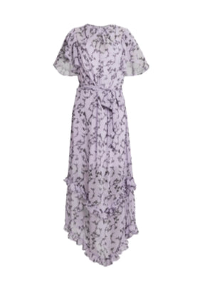 LILAC FLORAL MAXI DRESS