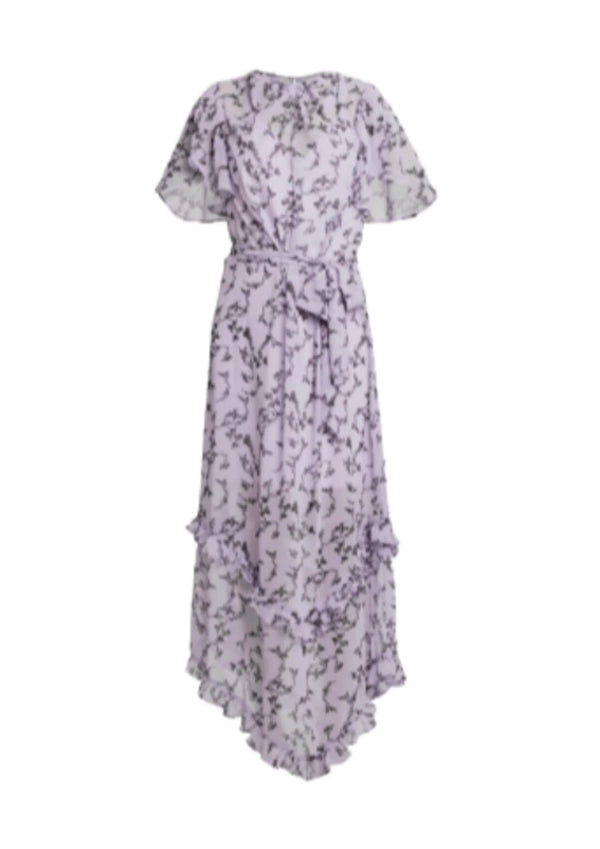 Robe maxi florale lilas