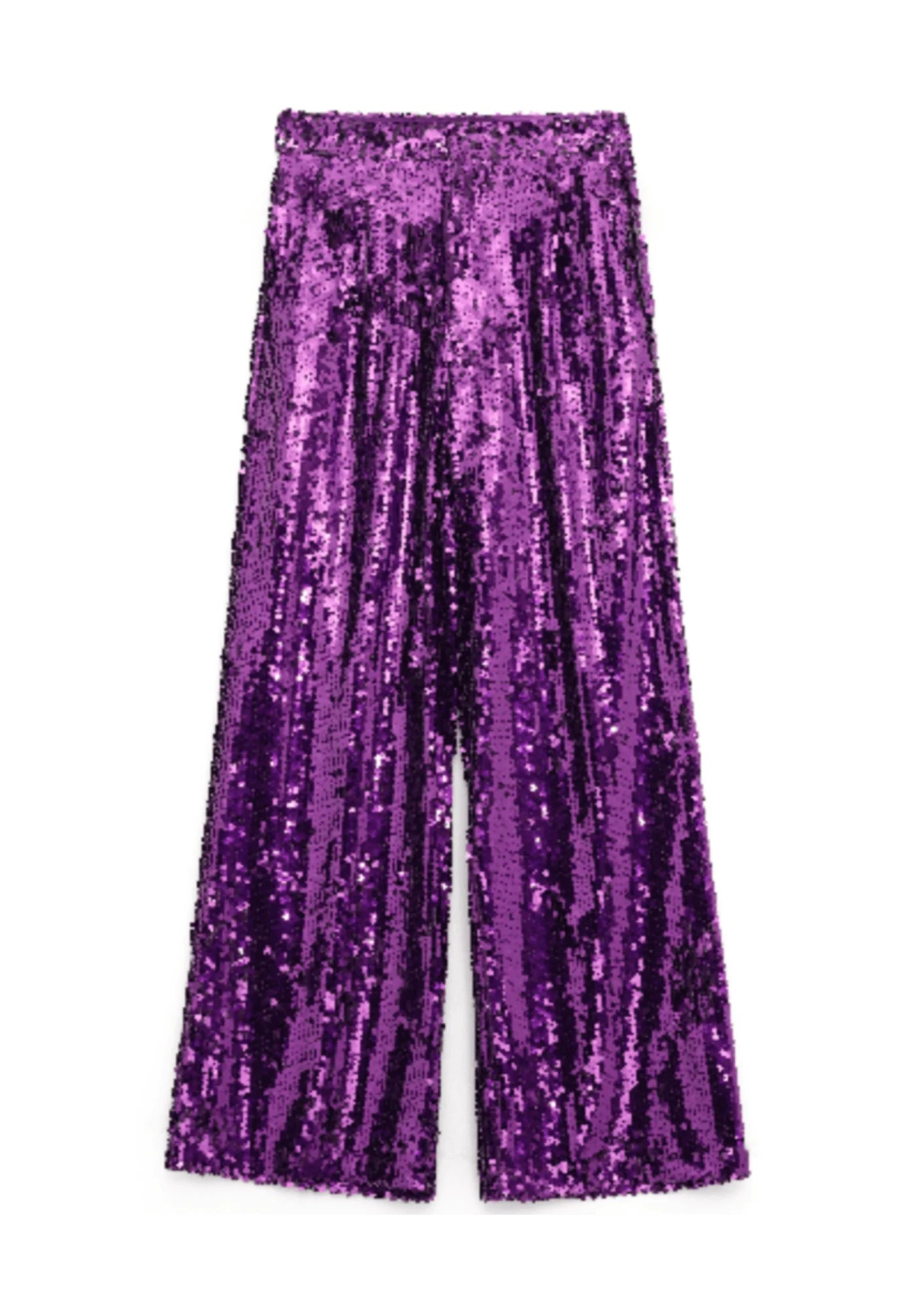 Pantalon à paillettes violet