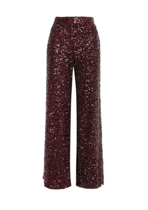Pailletten-Wid-leg-Hosen