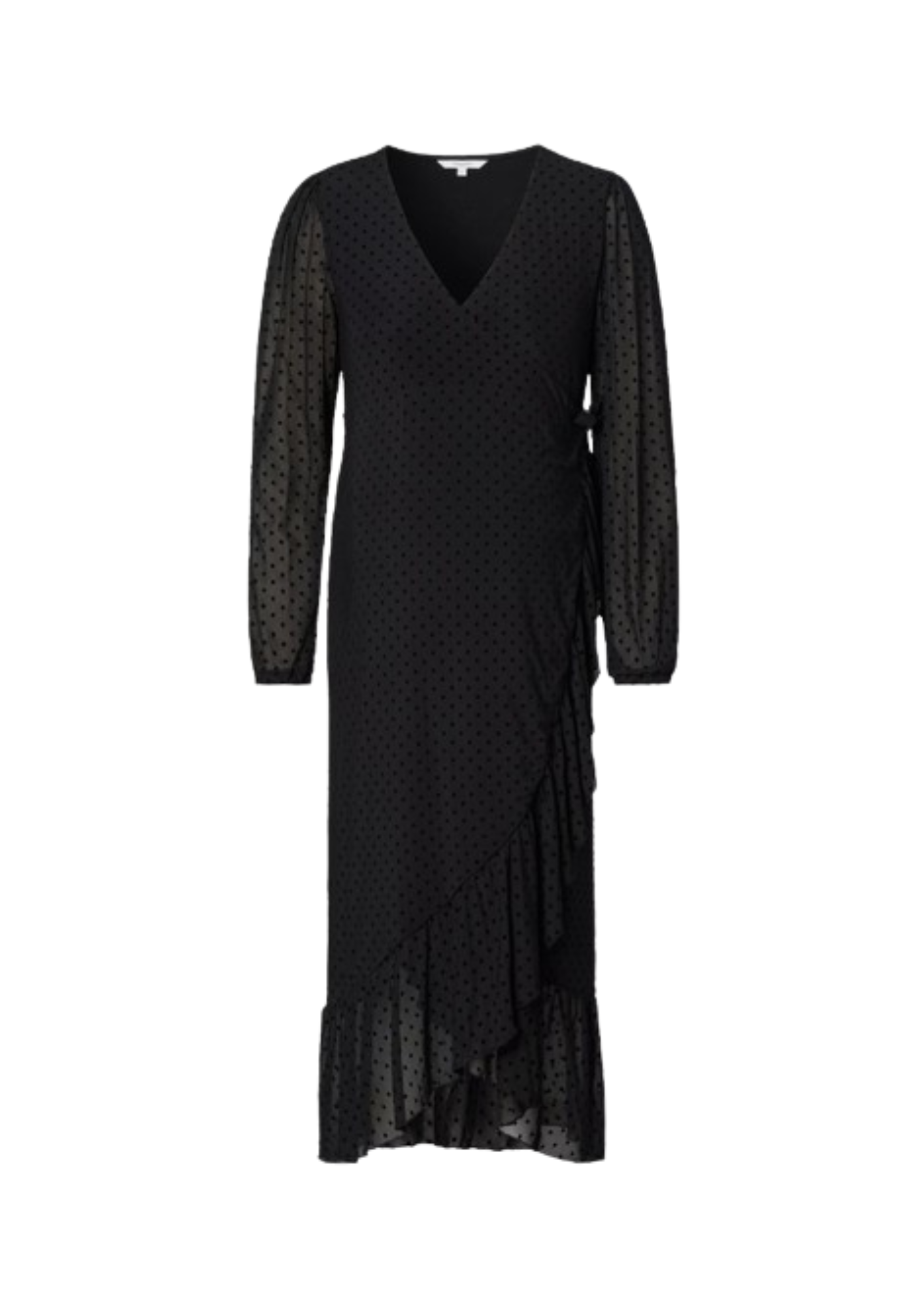 ROBE DE GROSSESSE À POIS NOIRS