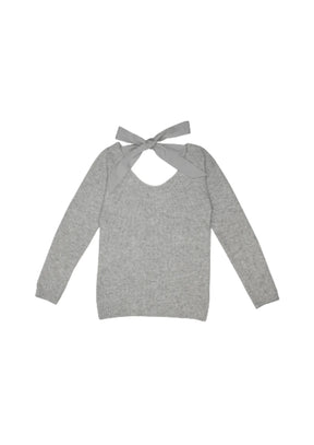 GREY SWEATER WITH GLITTER DETAILS