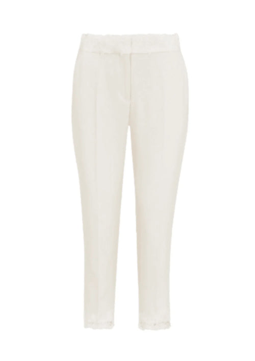 BEIGE PANTS WITH LACE DETAILS