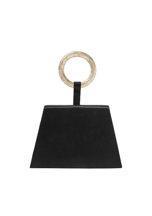 Satin noir et sac en acrylique