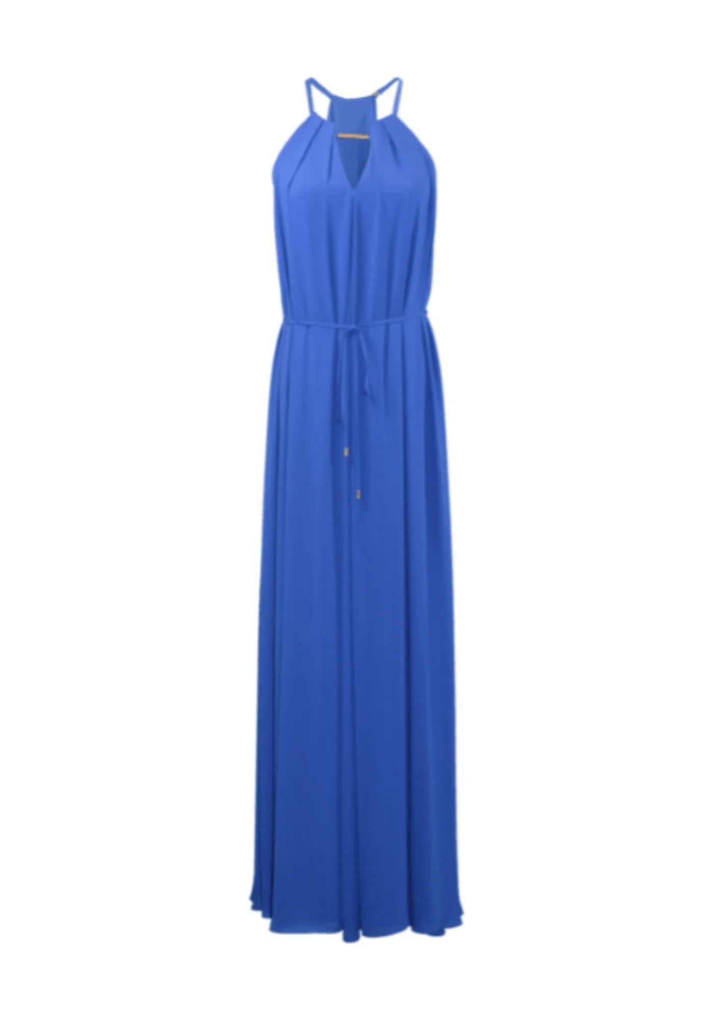 Elektrisches blaues langes Kleid