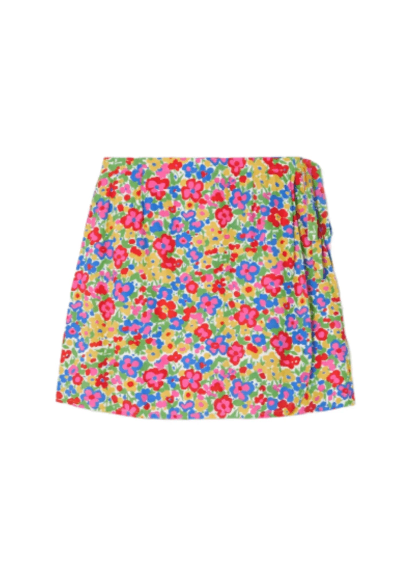 FLORAL MINI WRAP SKIRT