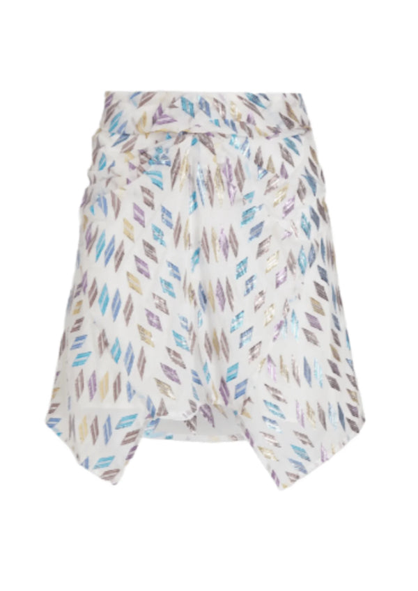 Jupe blanche et métallique