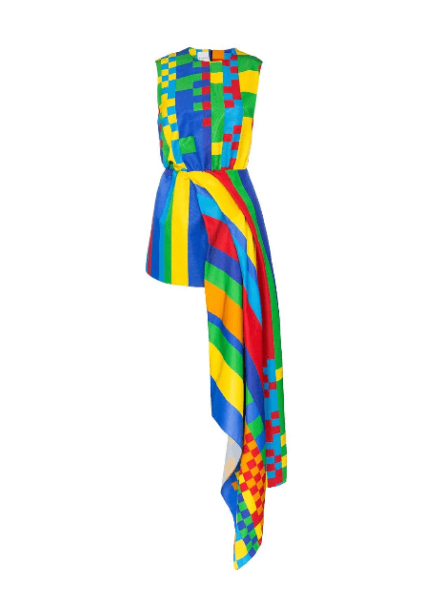 Robe multicolore asymétrique