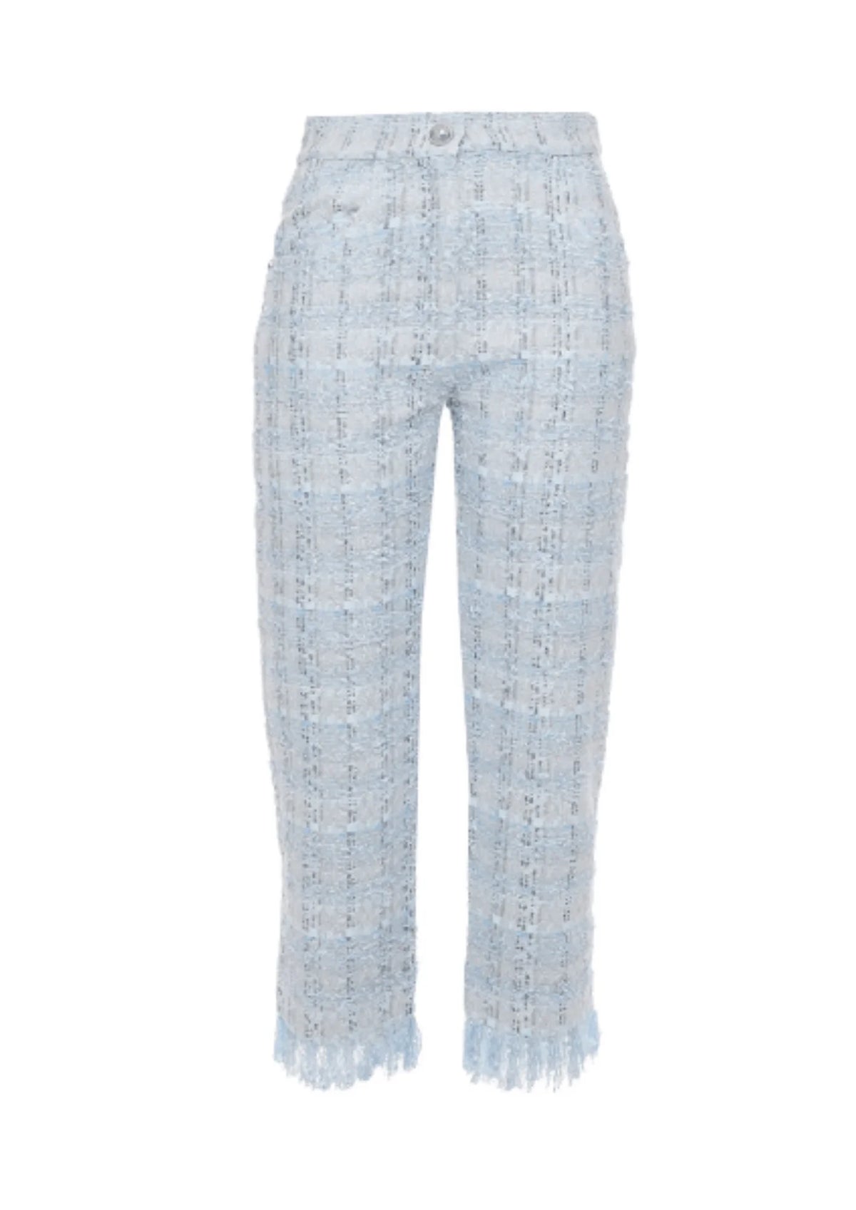 Tweed hellblaue Hosen