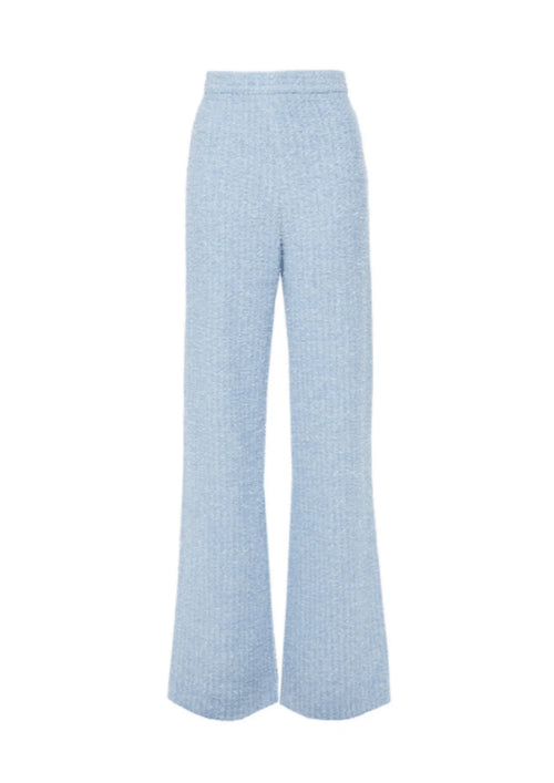 Pantalon à jambes larges en tweed