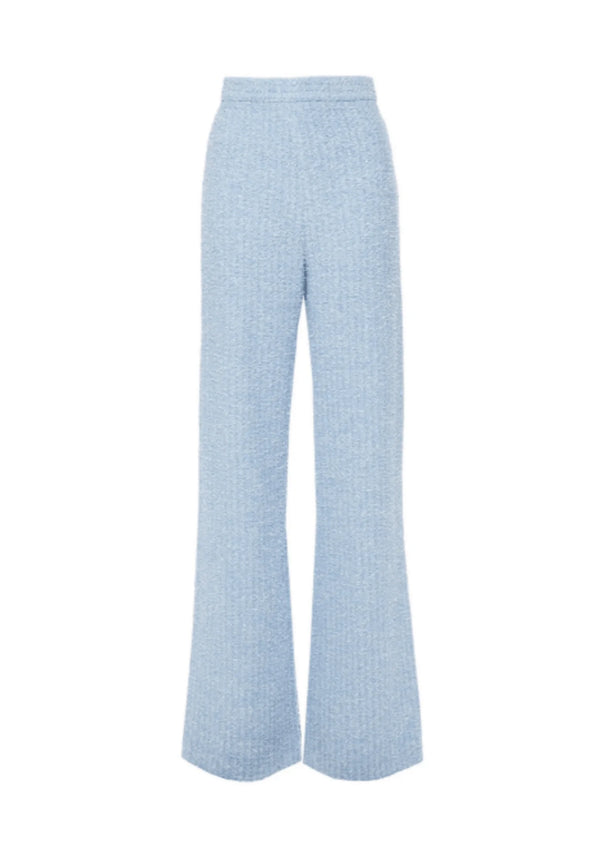 Pantalon à jambes larges en tweed