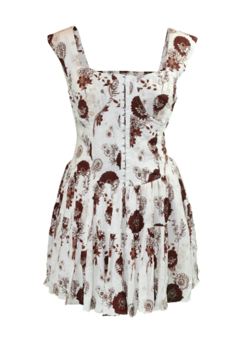 BEACH PLAYSUIT WITH FLOWERS