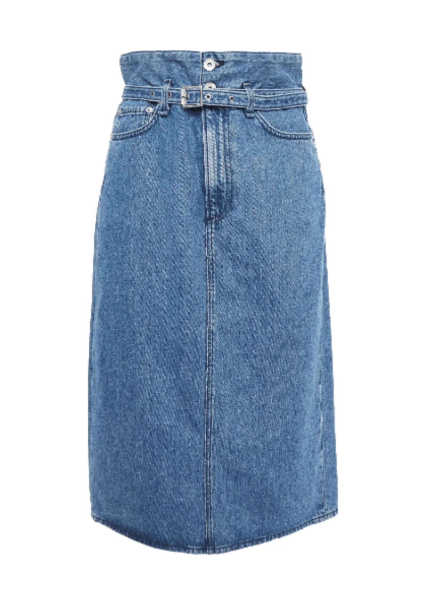 BELTED DENIM SKIRT