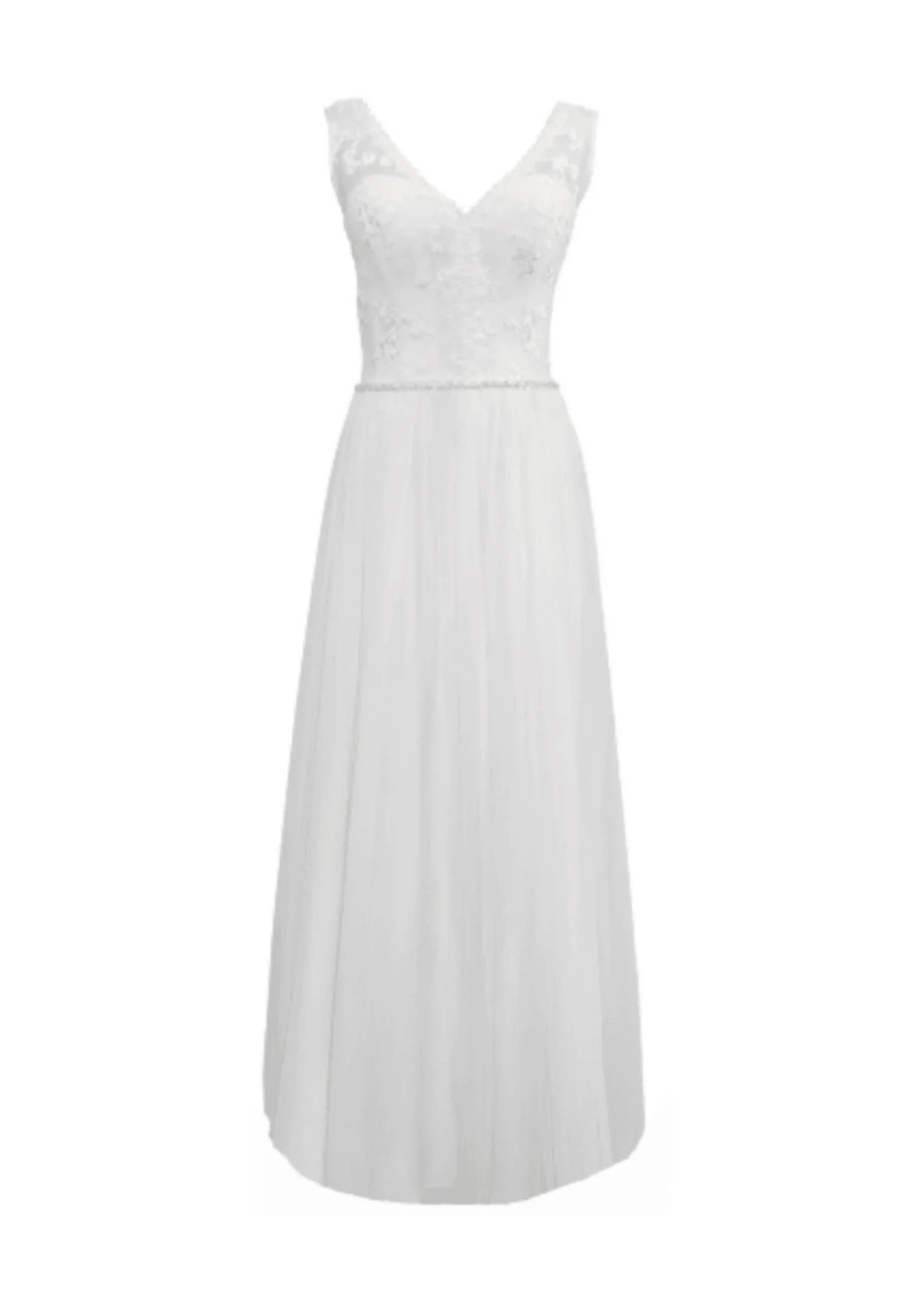 WHITE FLORAL WEDDING DRESS