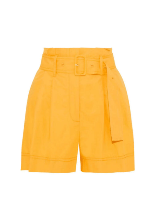 Gelbe Shorts mit Gürtel