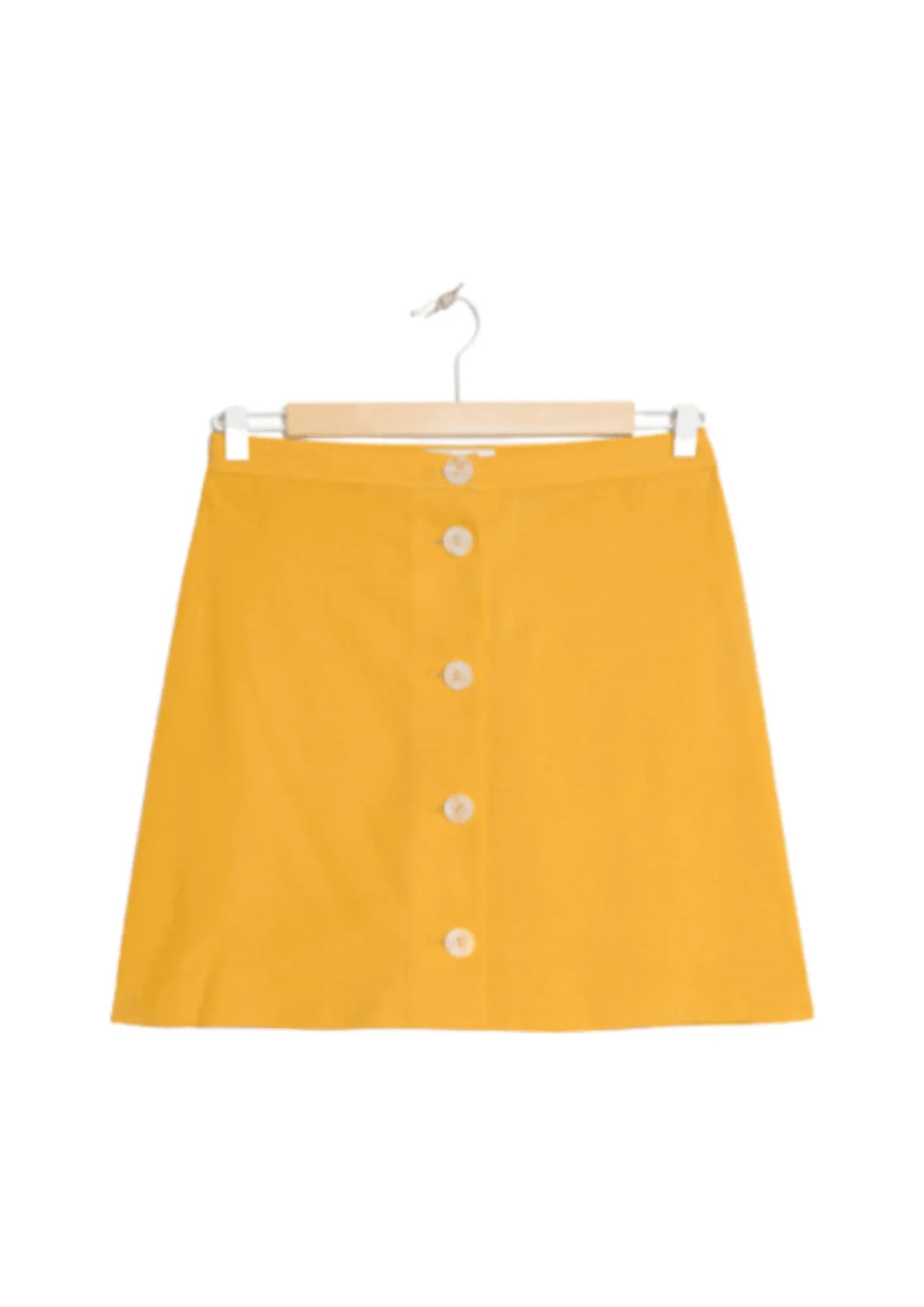 Gelb mit hoher Taillierter Minirock