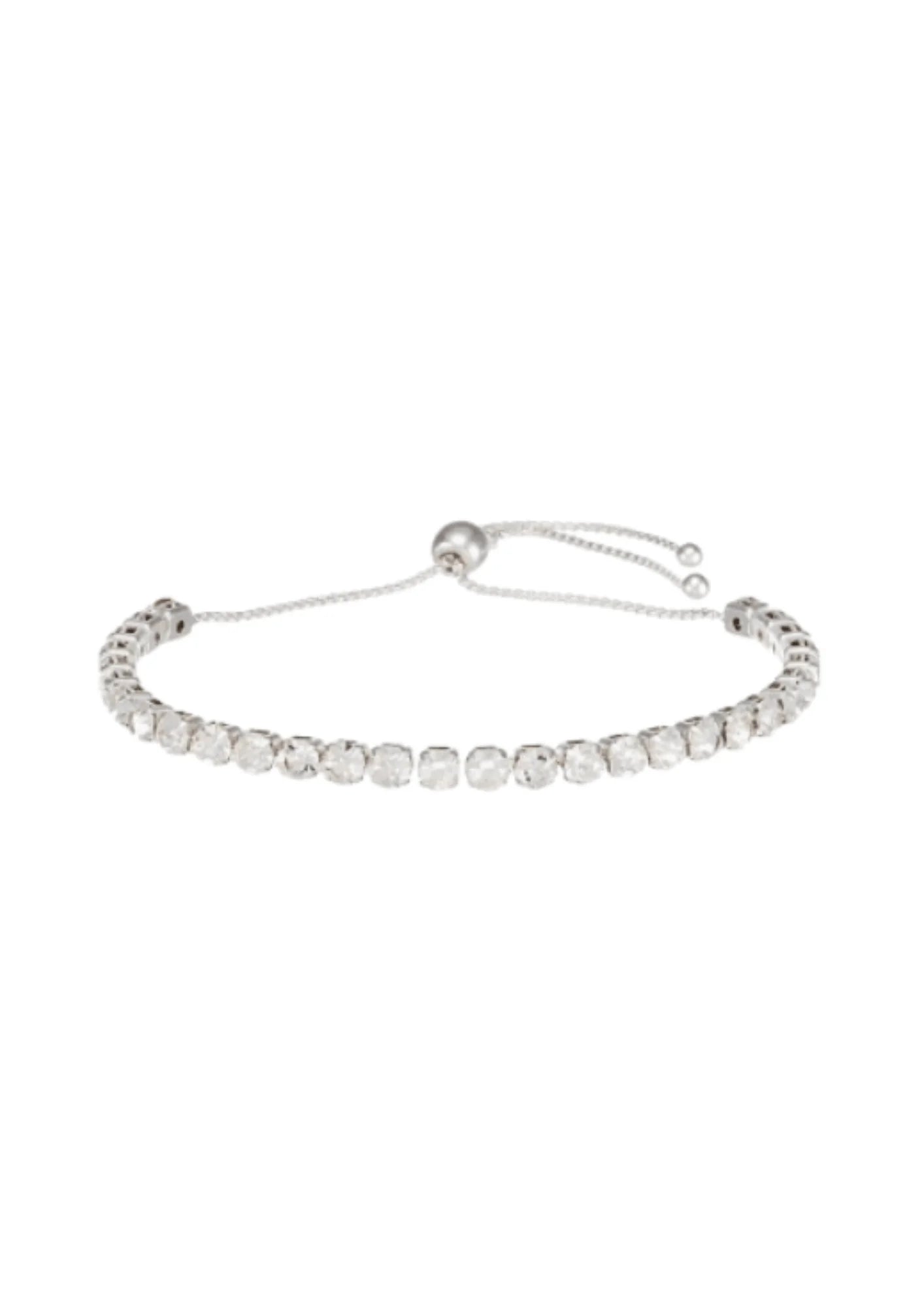 SILVER BRACELET WITH CRYSTALS