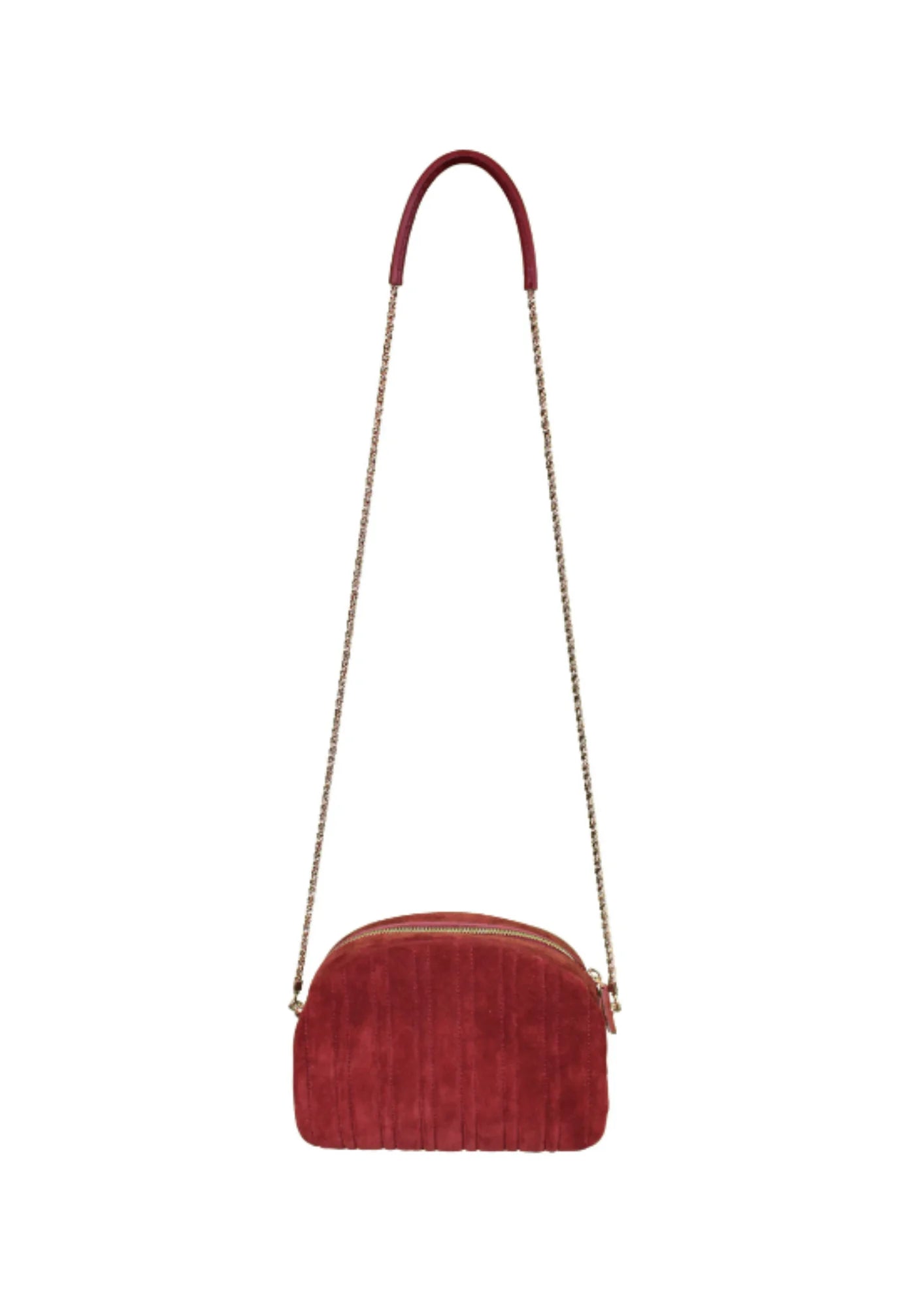 TERRACOTTA QUILTED SUEDE BAG DEAN