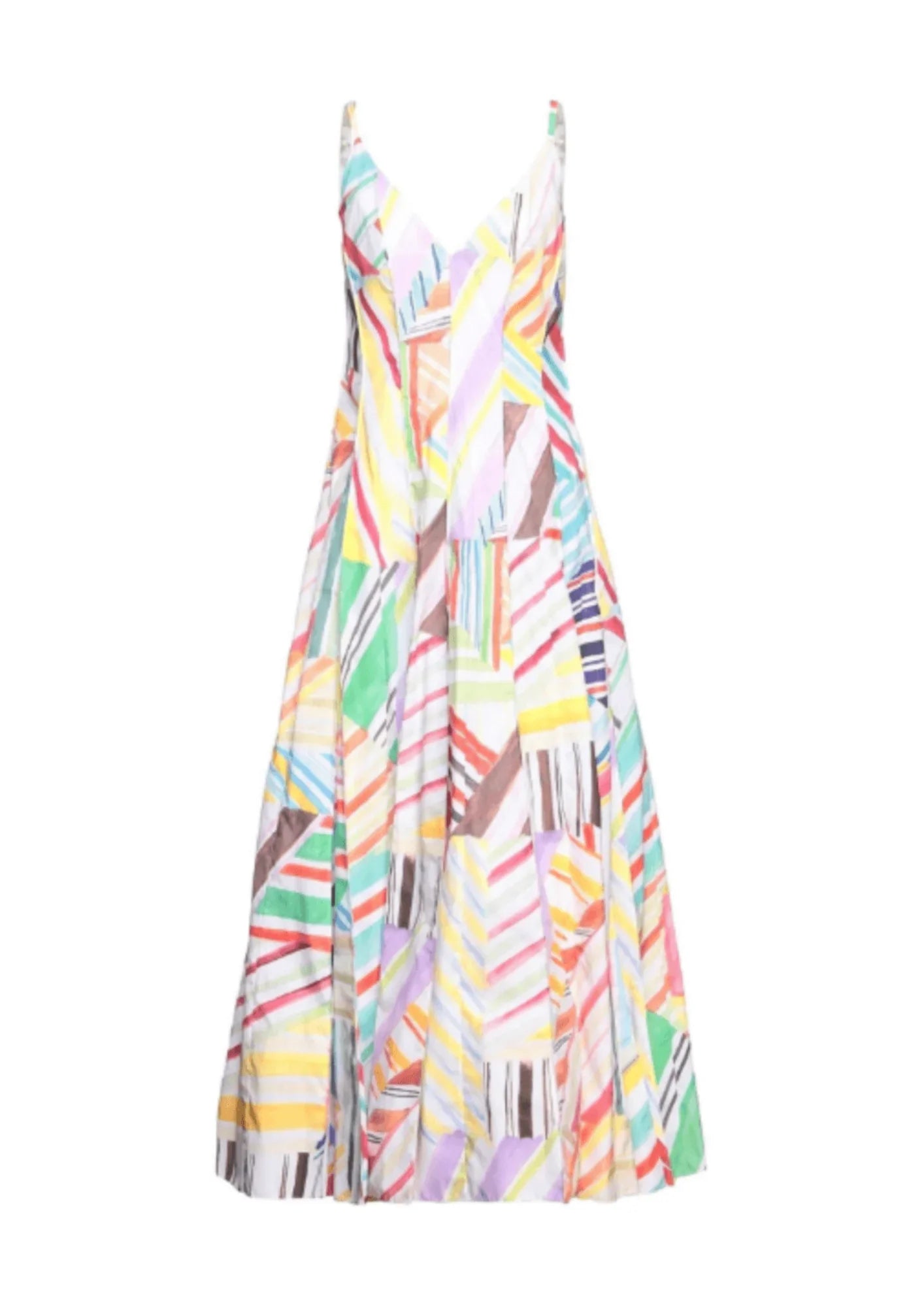 MULTICOLOURED PRINTED MAXI DRESS