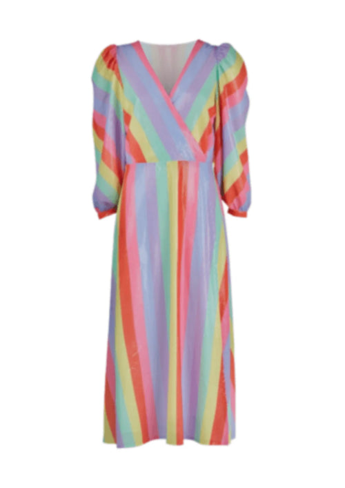 multicoloured sequin dress LONG MULTICOLOR SEQUIN DRESS