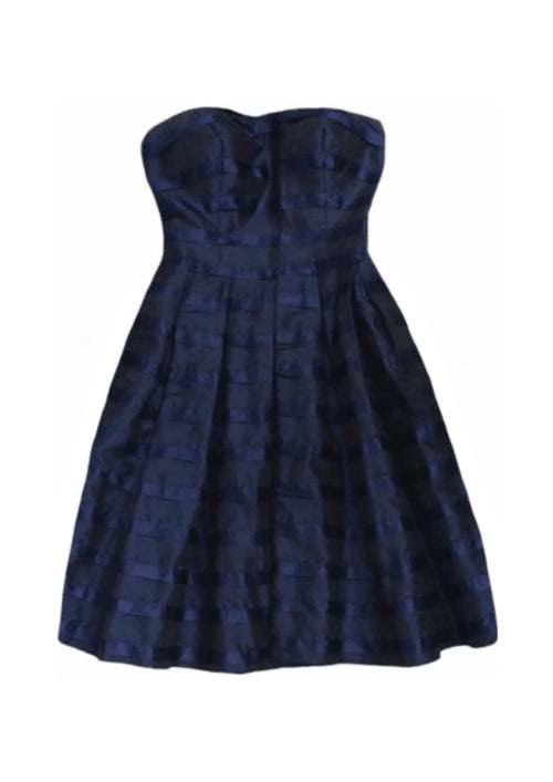 NAVY BLUE STRAPLESS DRESS