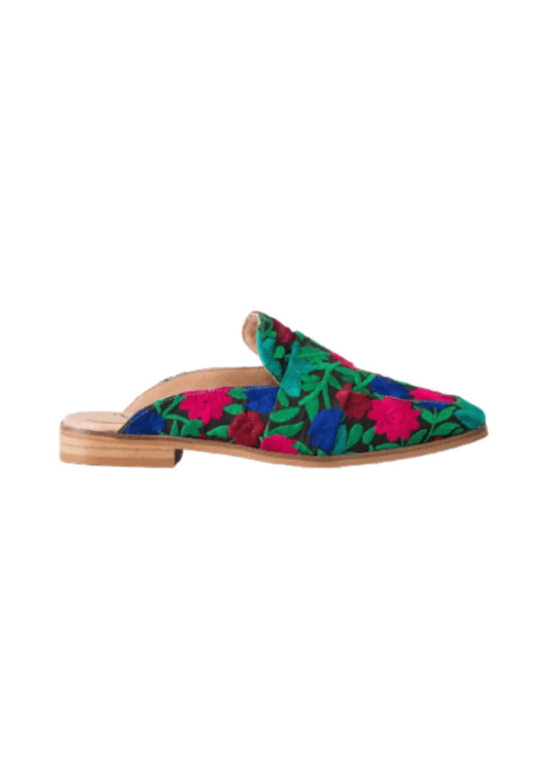 FLORAL BROCADE SLIPPERS